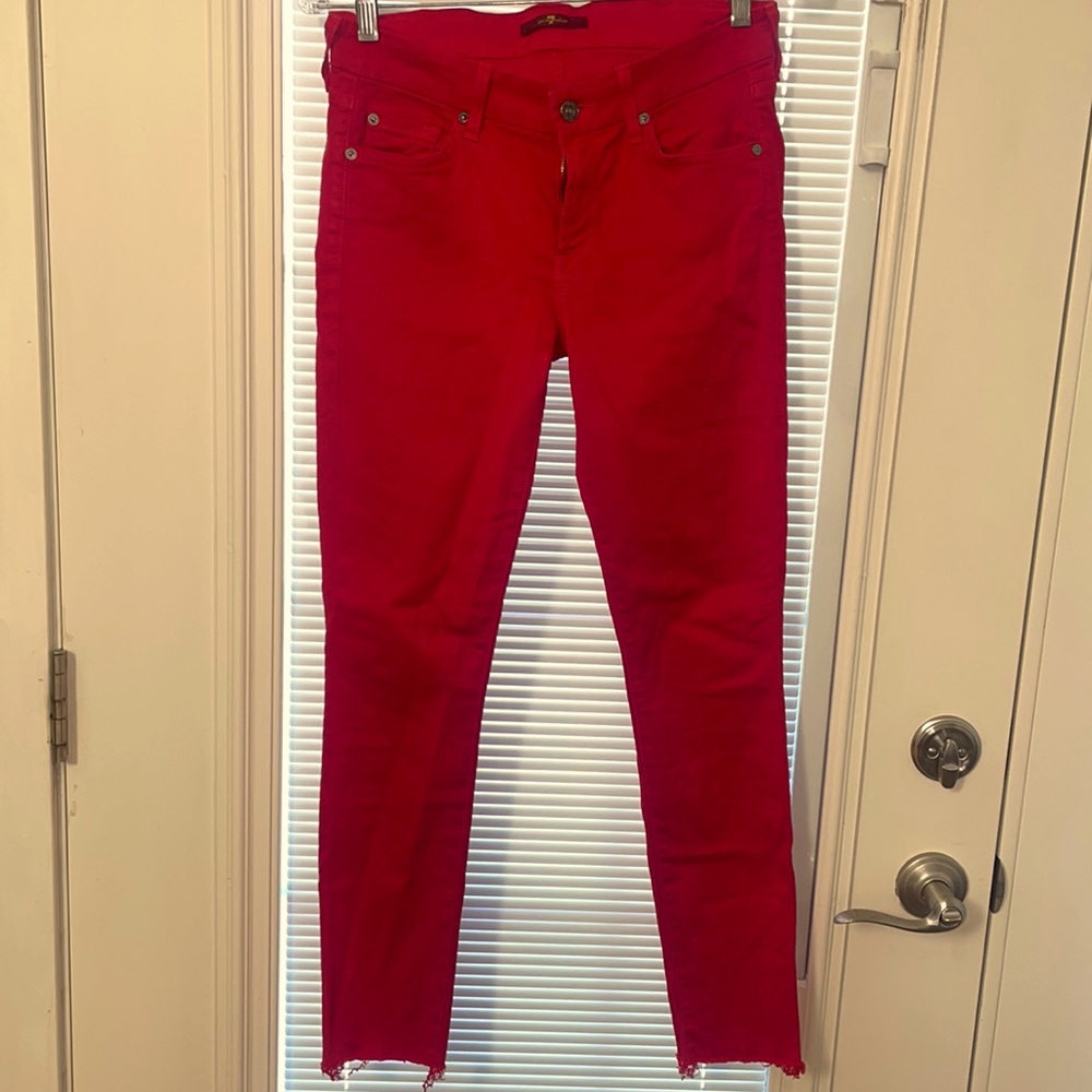 7 for all Mankind size 28 red